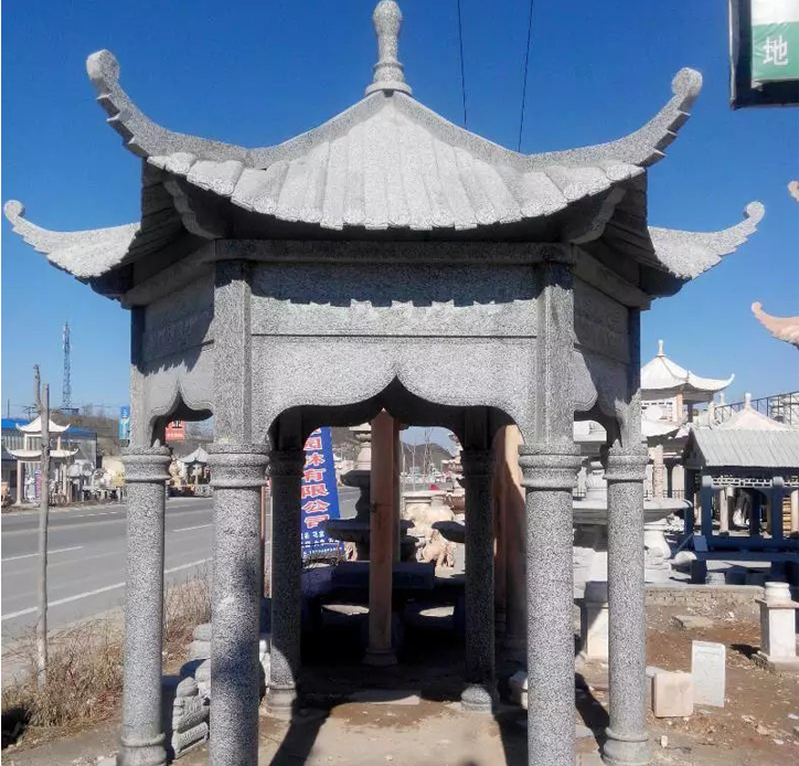 清真寺风格花岗岩石雕凉亭